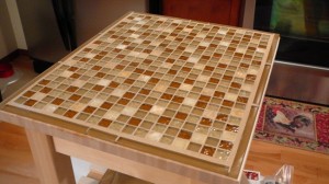Kitchen Island unfinished tiled