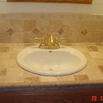 Tile over a bathroom vanity top