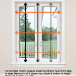 Where to measure for an inside mount.